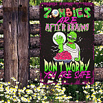 5TM. Zombie After Brains-Metal Metal Sign Mockup 10