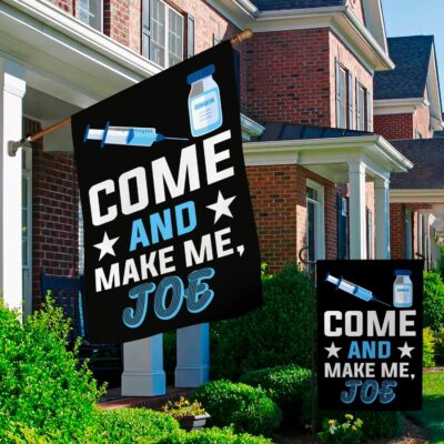 Alternative view of Come and Make Me Joe Garden Flag - House Flag - Wall Flag - Joe Biden Vaccine Flag