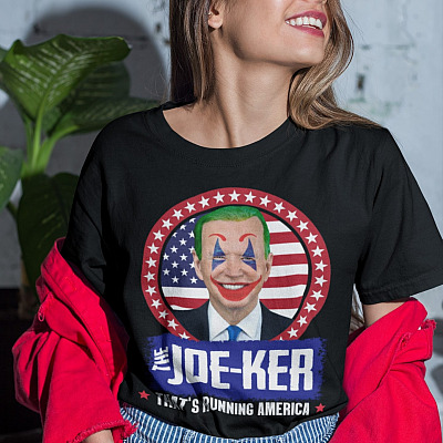 Alternative view of Biden The Joe-Ker That's Running America T-Shirt - Anti Biden Shirt