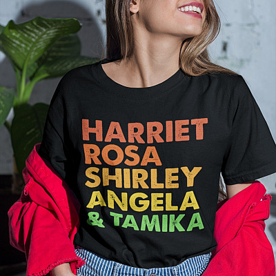 Alternative view of Harriet Rosa Shirley Angela And Tamika Vintage T-Shirt - V-Neck Shirt