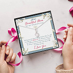 To My Beautiful Mom On My Wedding Day Thank You For Being My Mom Mother Of The Bride Alluring Beauty Necklace