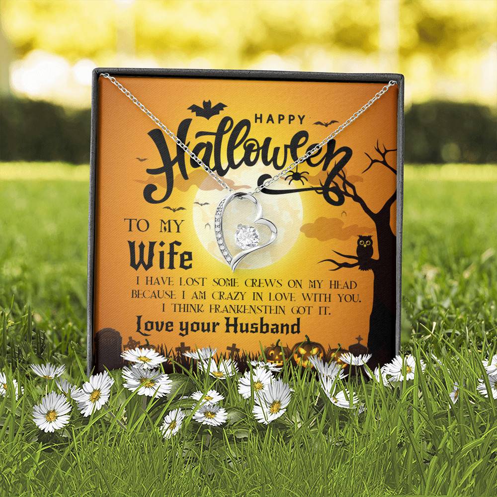Personalized To My Ghoulmate Soulmate Crazy In Love With You Halloween Couple Forever Love Necklace - To My Boo Halloween Necklace
