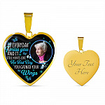 Custom Photo Everyday I Miss You And It Still Hurts Like The First Day Butterfly Memorial Heart Necklace - Bangle