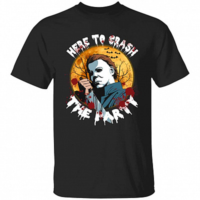 Here To Crash Tshirt, Black, Unisex T-Shirt