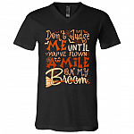 4KNG. on my broom, Black, V-Neck T-Shirt 4KNG. on my broom, Black, V-Neck T-Shirt