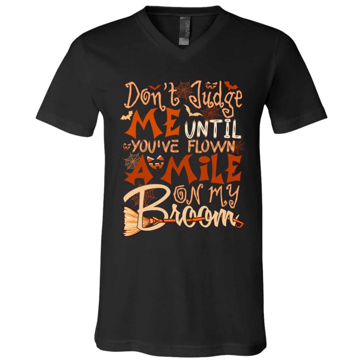4KNG. on my broom, Black, V-Neck T-Shirt 4KNG. on my broom, Black, V-Neck T-Shirt