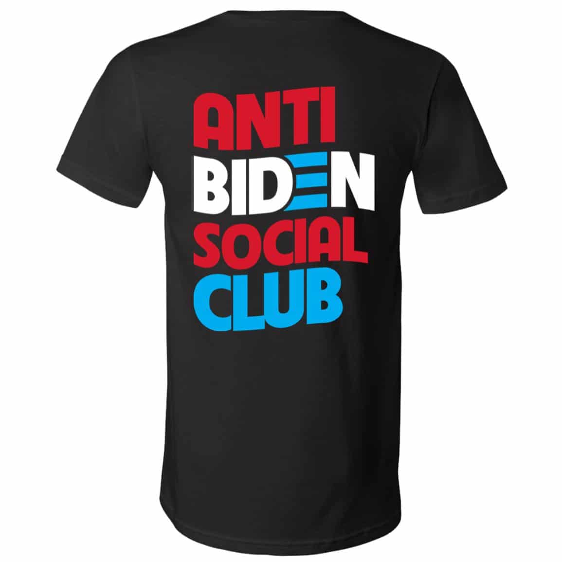 1Th U?U TIE?N. Anti Biden Social Club Tee, Black, V-Neck T-Shirt