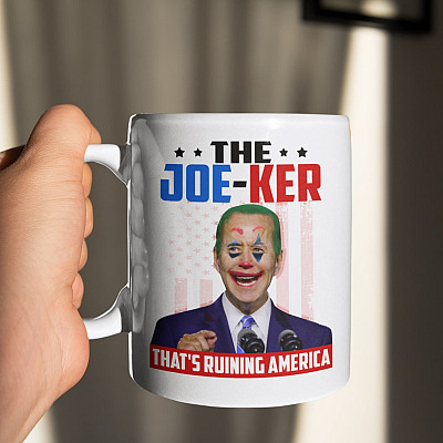 The Joe-ker That Ruining America Funny Clown Biden Coffee Mug - Water Bottle - Beer Stein