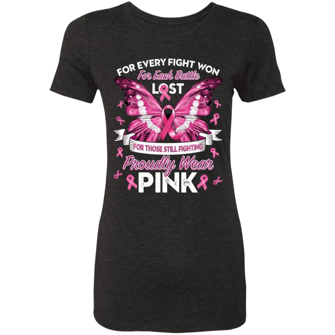 8H. Proudly Wear Pink Tee, Vintage Black, Premium Ladies T-Shirt 8H. Proudly Wear Pink Tee, Vintage Black, Premium Ladies T-Shirt