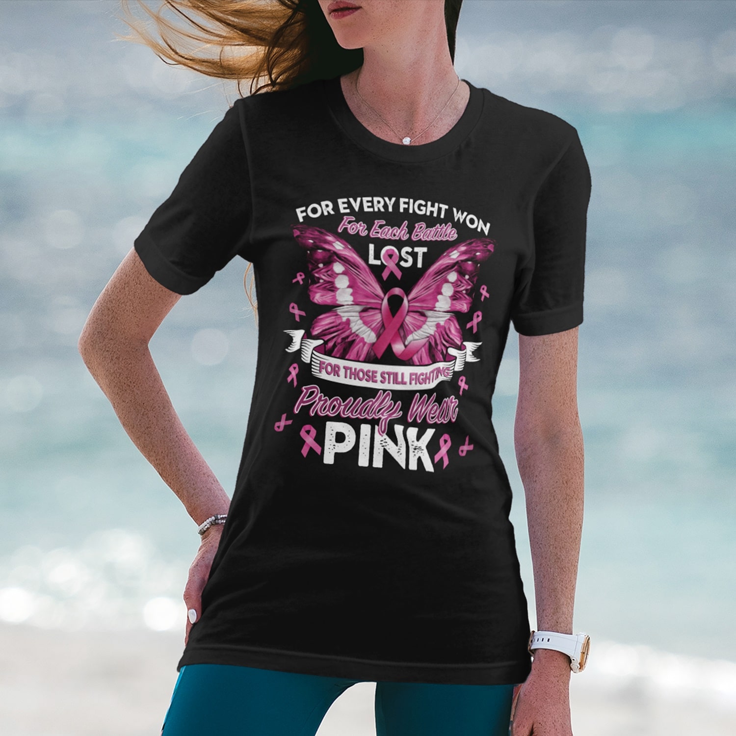 8H. Proudly Wear Pink Tee mk