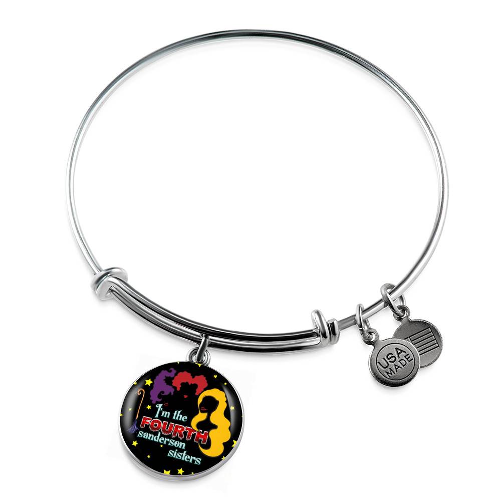Hocus Pocus I Am The Fourth Sanderson Sisters Circle Pendant Necklace-Bangle - Funny Halloween Witch Necklace