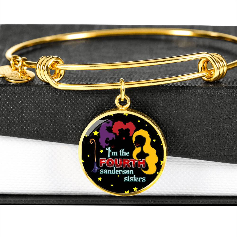 Hocus Pocus I Am The Fourth Sanderson Sisters Circle Pendant Necklace-Bangle - Funny Halloween Witch Necklace