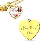 Sometimes I Whisper I Miss You And Believe That You Can Still Hear Me Custom Photo Heart Pendant Necklace