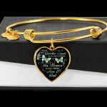 I Have Two Guardian Angels Watching Over Me In Heaven I Call Them Mom And Dad Butterfly Memorial Heart Pendant Necklace