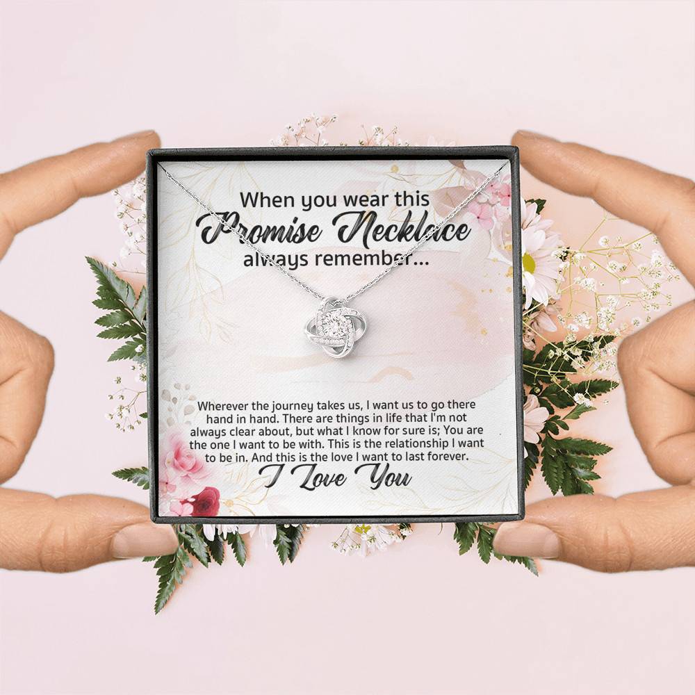 Promise Necklace For Girlfriend From Boyfriend Love Knot Necklace - Girlfriend Anniversary Jewelry Gifts Promise Necklace For Girlfriend From Boyfriend Love Knot Necklace - Girlfriend Anniversary Jewelry Gifts