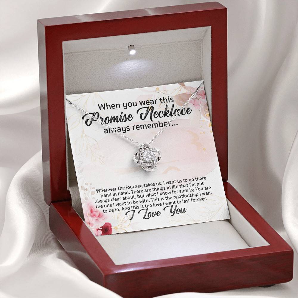 Promise Necklace For Girlfriend From Boyfriend Love Knot Necklace - Girlfriend Anniversary Jewelry Gifts Promise Necklace For Girlfriend From Boyfriend Love Knot Necklace - Girlfriend Anniversary Jewelry Gifts