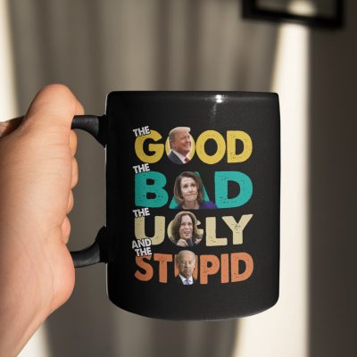 Alternative view of Trump the Good the Bad the Ugly and the Stupid Funny Political Mug - Beer Stein - Water Bottle - Color Changing Mug