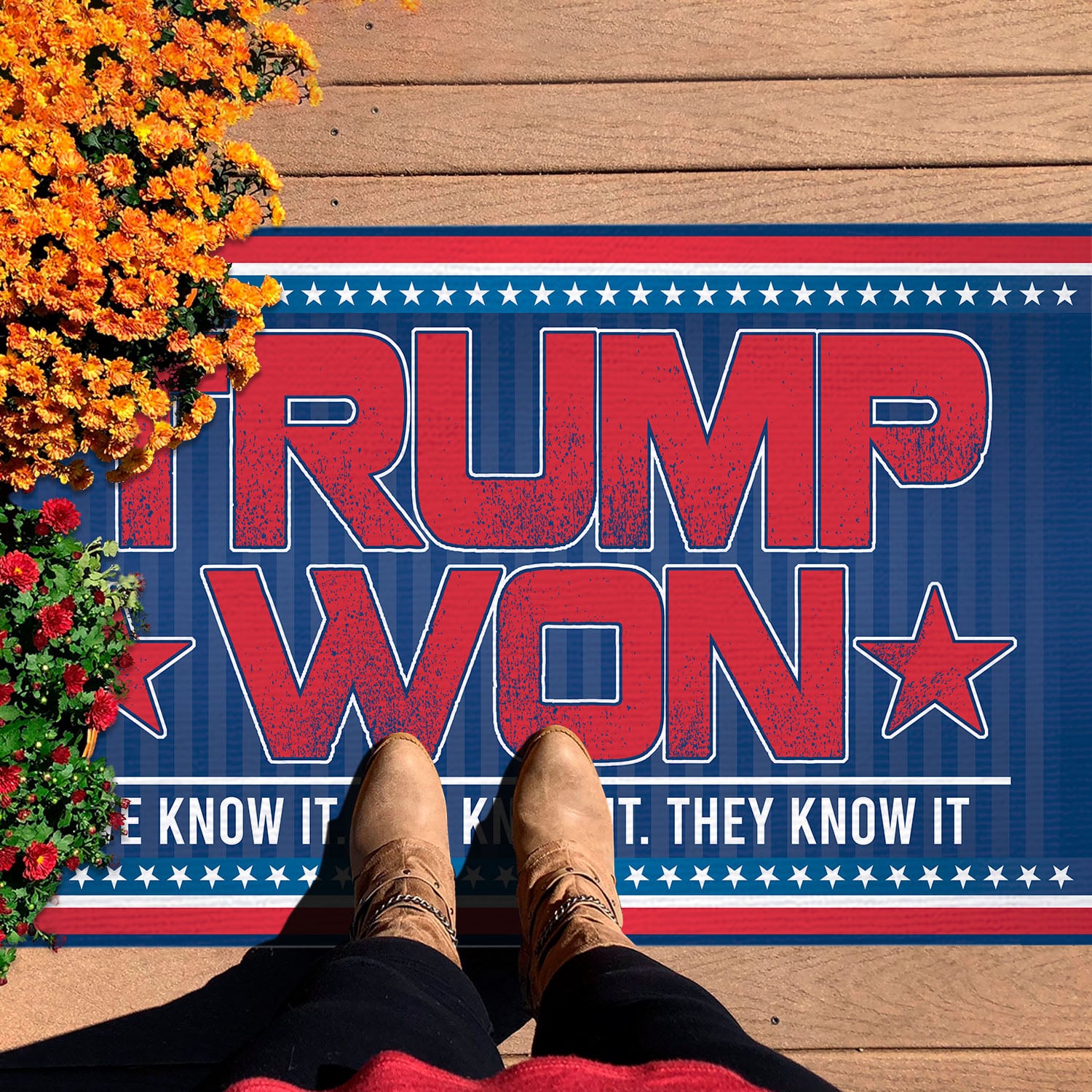 1O. uu tien Trump Won (doormat) (4) Doormat mockup 7