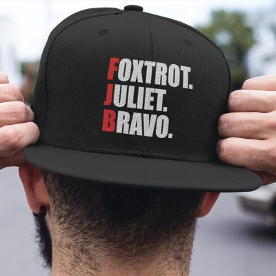 Foxtrot Juliet Bravo FJB Funny Political Twill Cap - High-Profile Snapback Hat