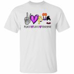 8. Peace Love Witches tee, White, Unisex T-Shirt 8. Peace Love Witches tee, White, Unisex T-Shirt