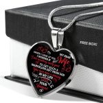 My Dear Wife When I Look At You Heart Pendant Necklace - Wife Necklace From Husband - Wife Jewelry Gifts