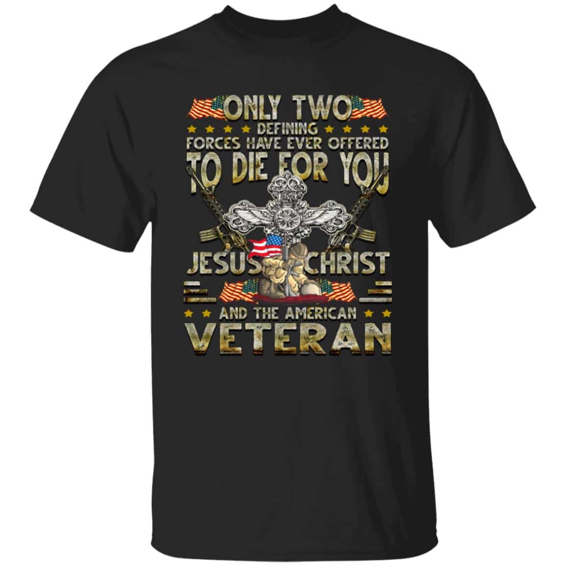 10UT. Only Two Jesus Christ, Black, Unisex T-Shirt