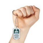 My Beloved Wife from Husband I Watched You Suffer but All I Could Do Was Sit Close By Dog Tag Pendant Necklace