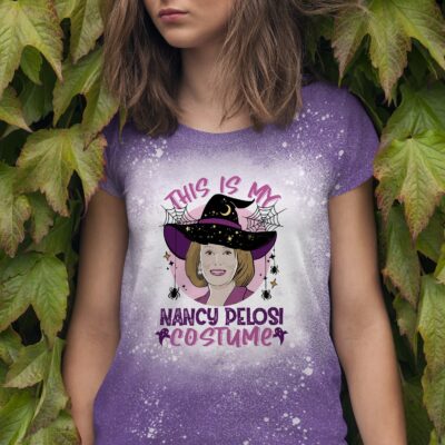 This Is My Nancy Pelosi Costume Sublimation Bleached T-Shirt - Funny Halloween Pelosi Shirt