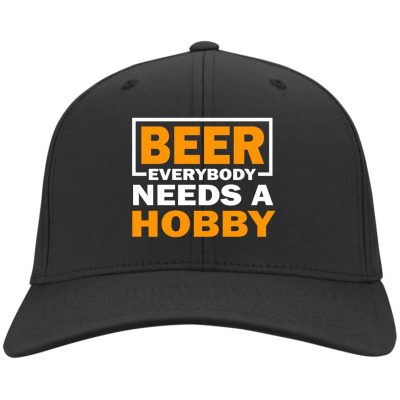 4O. Needs A Hobby 3, Black, Twill Cap