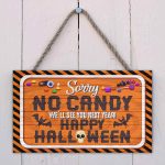 3TM. Sorry No Candy Halloween (doorsign) Mockup 2