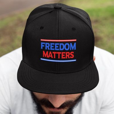 Alternative view of Freedom Matters Twill Cap - High-Profile Snapback Hat - Trucker Hat