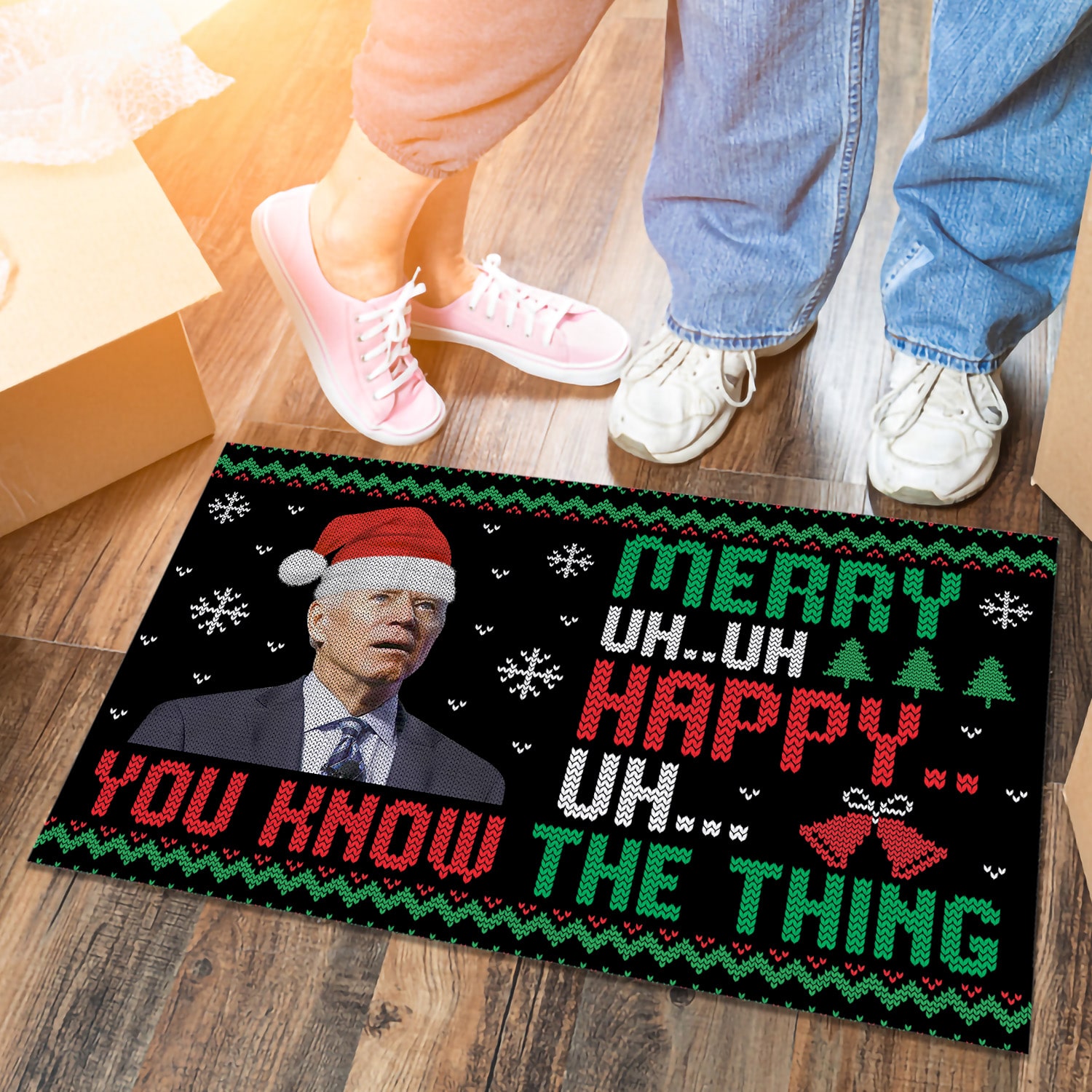 1LV. GAP Merry Uh Uh Doormat (5) Doormat mockup 6