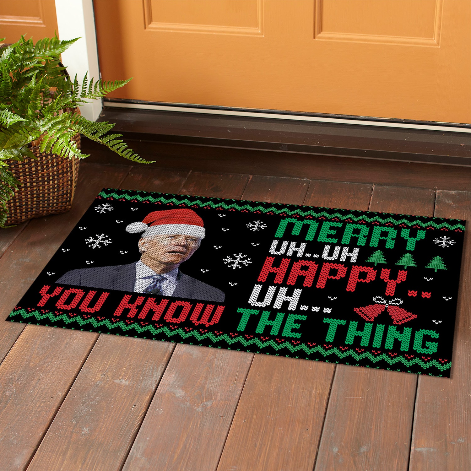 1LV. GAP Merry Uh Uh Doormat (5) Doormat mockup 1
