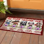 6VT. In This House Horror Doormat (2) Doormat Mockup 1