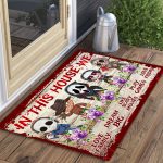 6VT. In This House Horror Doormat (2) Doormat Mockup 3