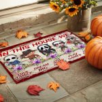 6VT. In This House Horror Doormat (2) Doormat mockup 9