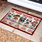 6VT. In This House Horror Doormat (2) Doormat Mockup 10