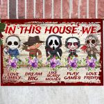 6VT. In This House Horror Doormat (2) Doormat Mockup 12