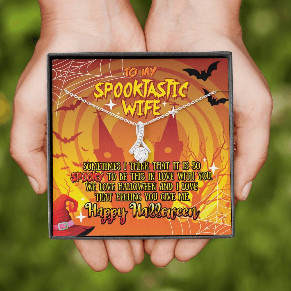 To My Spooktastic Wife Sometimes I Think That It Is So Spooky To Be This Alluring Beauty Necklace