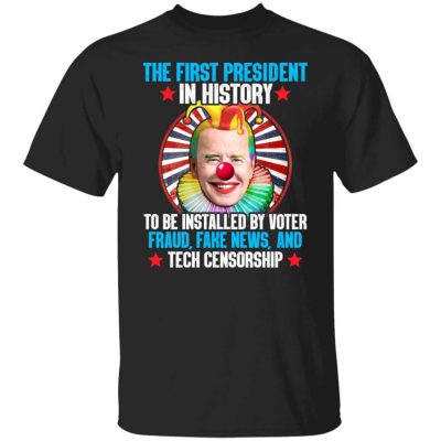 27 HG. First President In History Tee (5), Black, Unisex T-Shirt