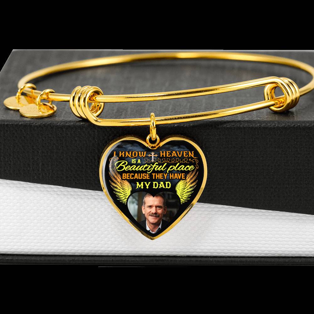 Personalized Photo I Know Heaven Is A Beautiful Place Because They Have Heart Pendant Necklace - Bangel