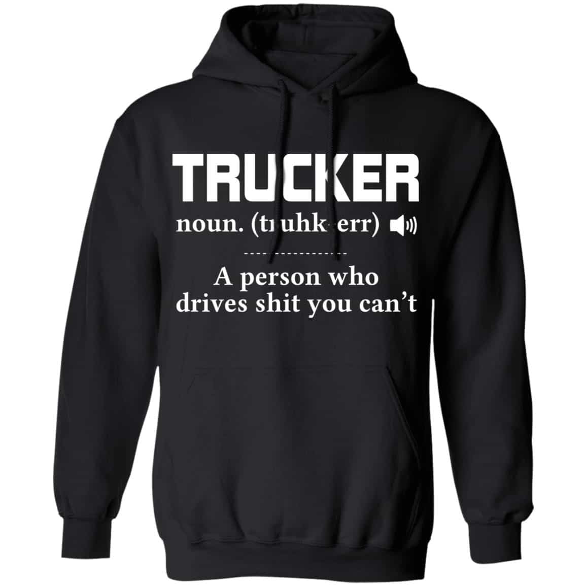 trucker, Black, Hoodie