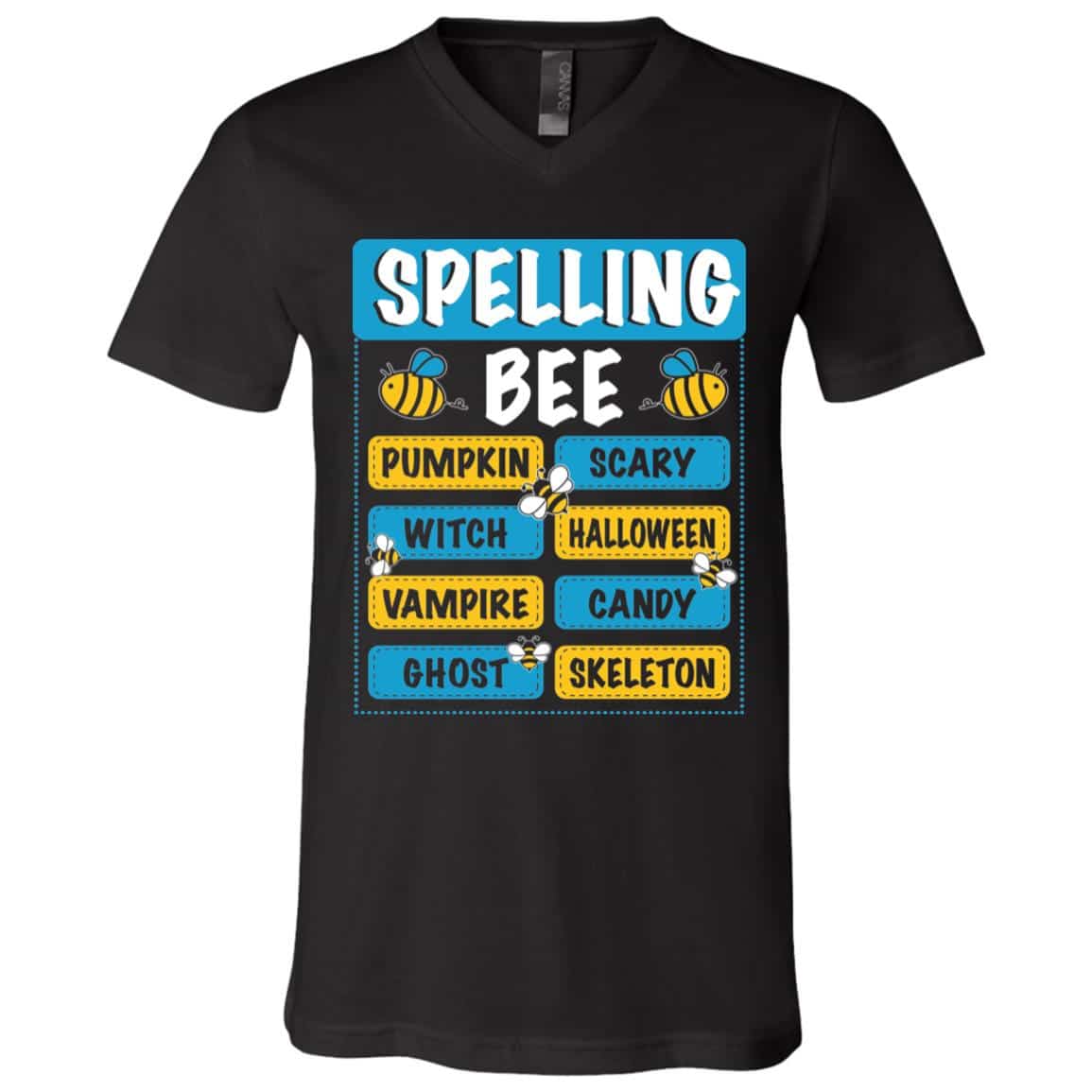 4Th. Spelling Bee (5), Black, V-Neck T-Shirt 4Th. Spelling Bee (5), Black, V-Neck T-Shirt