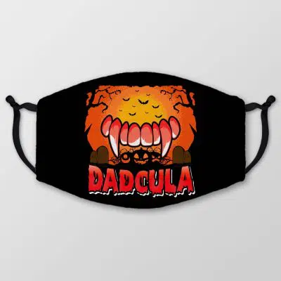 Dadcula Dad Vampire Halloween Funny Washable Reusable Custom Printed Cloth Face Mask Cover