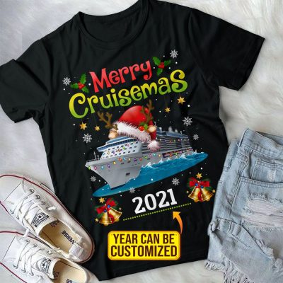 Alternative view of Merry Cruisemas Family Cruise Christmas Personalized Year T-Shirt - Hoodie - Sweatshirt - Long Sleeve