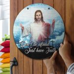 3o. Don't Be Afraid Door Sign Mockup 13