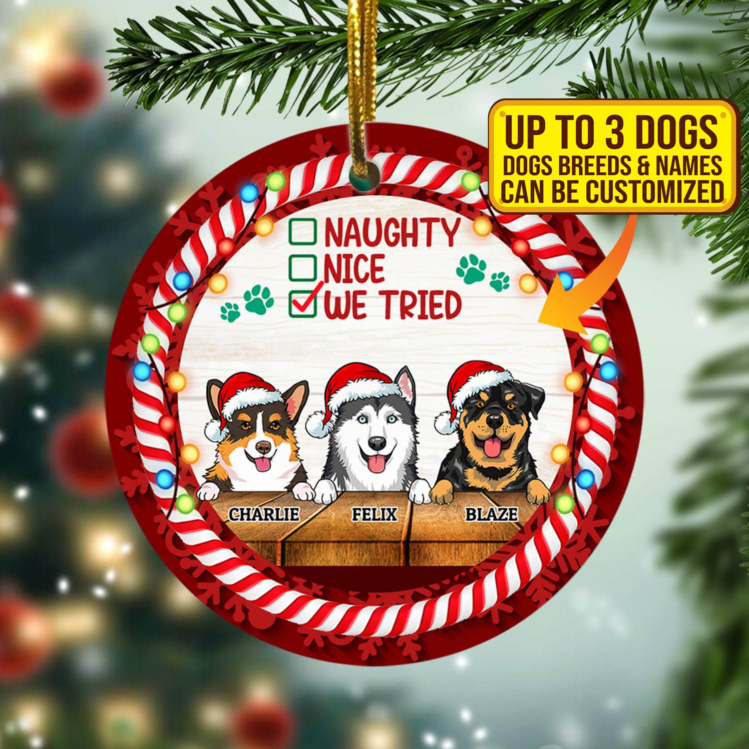 7vt. Naughty Nice We Tried Ornament Mk3