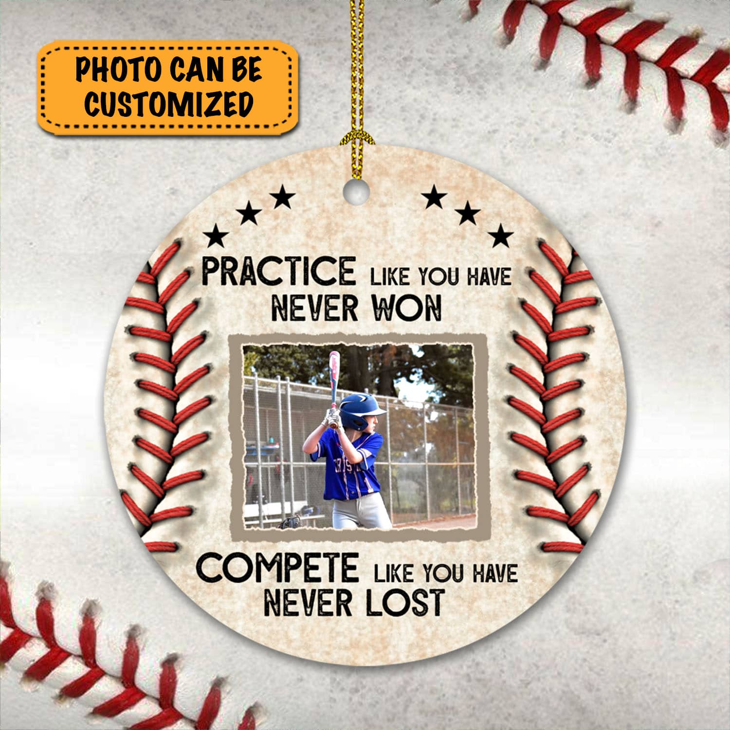 3vt. Baseball Practice Like You Have Ornament Mk2