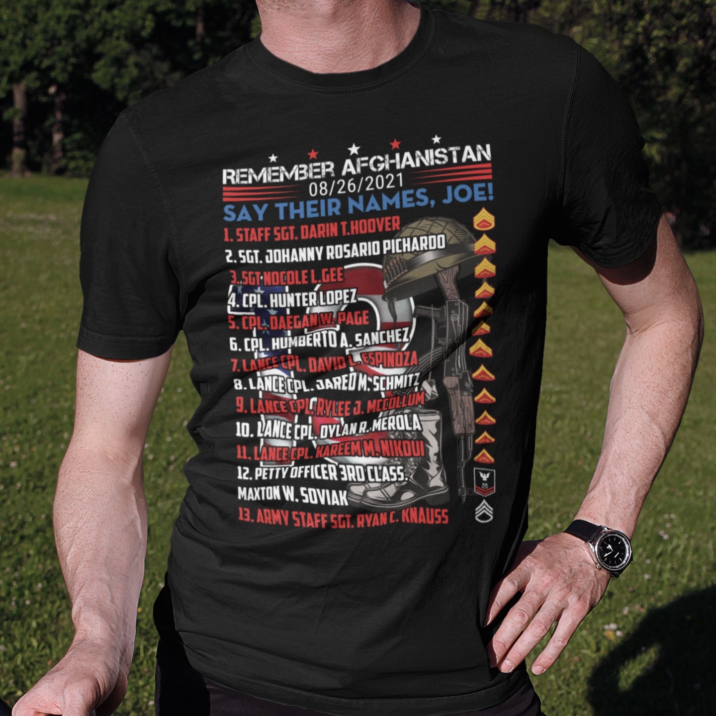 1tm. Remember Afghanistan Joe (tee) Mk2