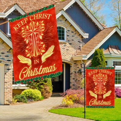 7kng. Christ Christmas 30x40 Garden & House Mockup 3